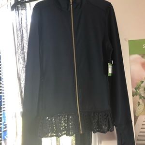 Kate spade eyelet zip up jacket
